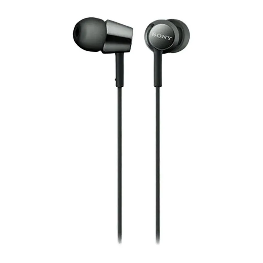 Sony MDR-EX155 In-Ear Wired / Corded Headphones | Neodymium Drivers | 3.5mm Jack | Tangle-free Cable | L-shaped gold-plated Stereo mini plug